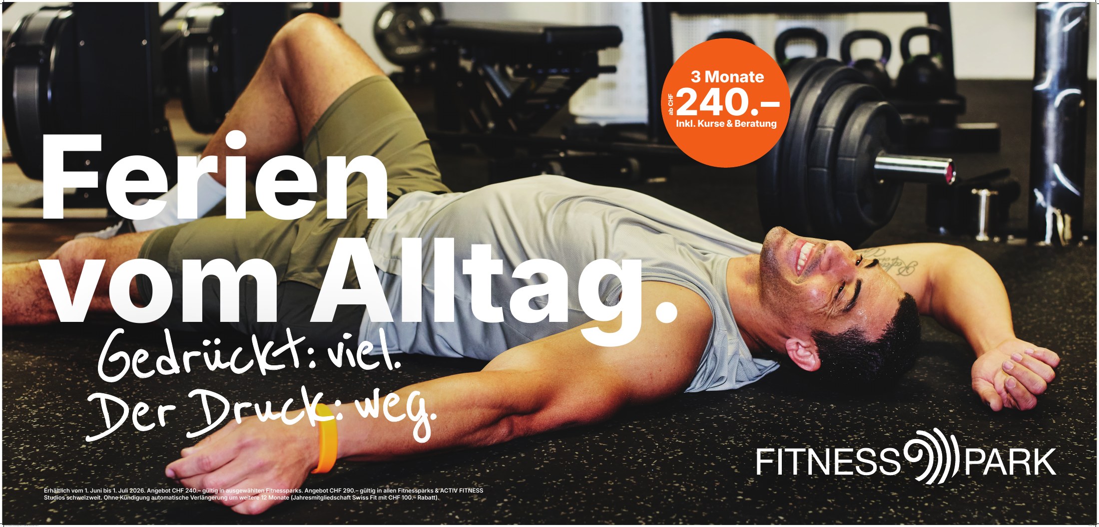 Fitnesspark Sommerkampagne 2026 – Ferien vom Alltag